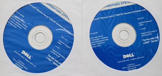Microsoft Windows Server 2003 R2, Standard x64 Edition with SP2, 2 DVDs, 2007