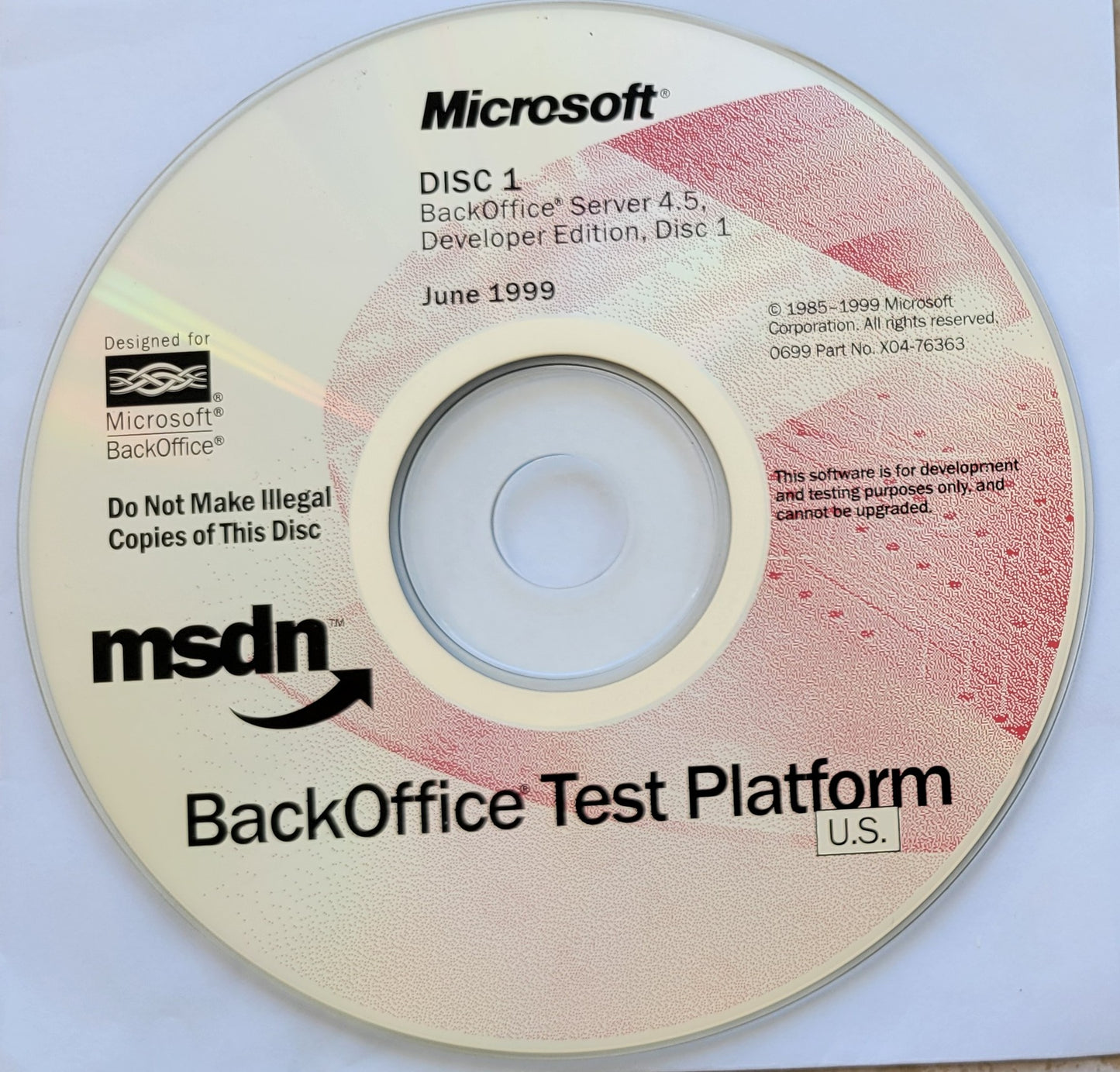 1. Microsoft BackOffice Server 4.5 Developer Edition, 7 CDs