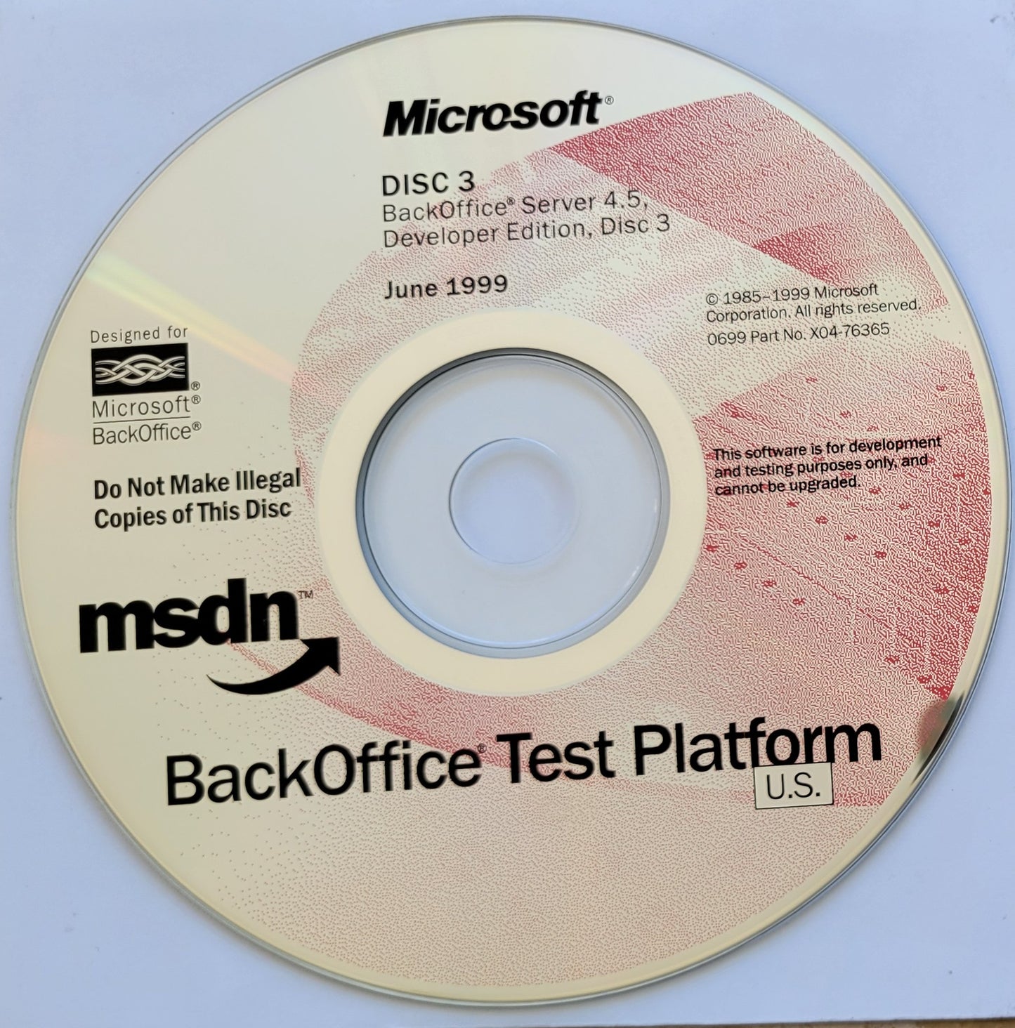 1. Microsoft BackOffice Server 4.5 Developer Edition, 7 CDs