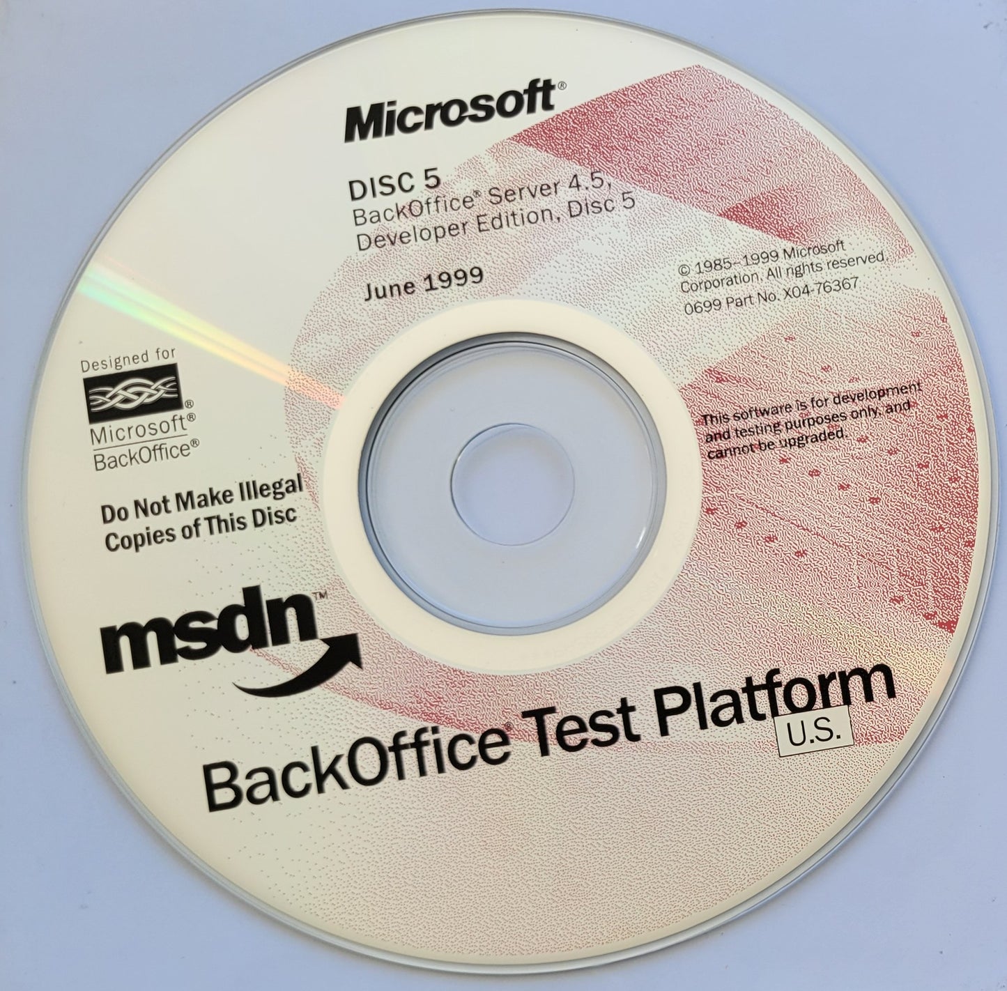 1. Microsoft BackOffice Server 4.5 Developer Edition, 7 CDs