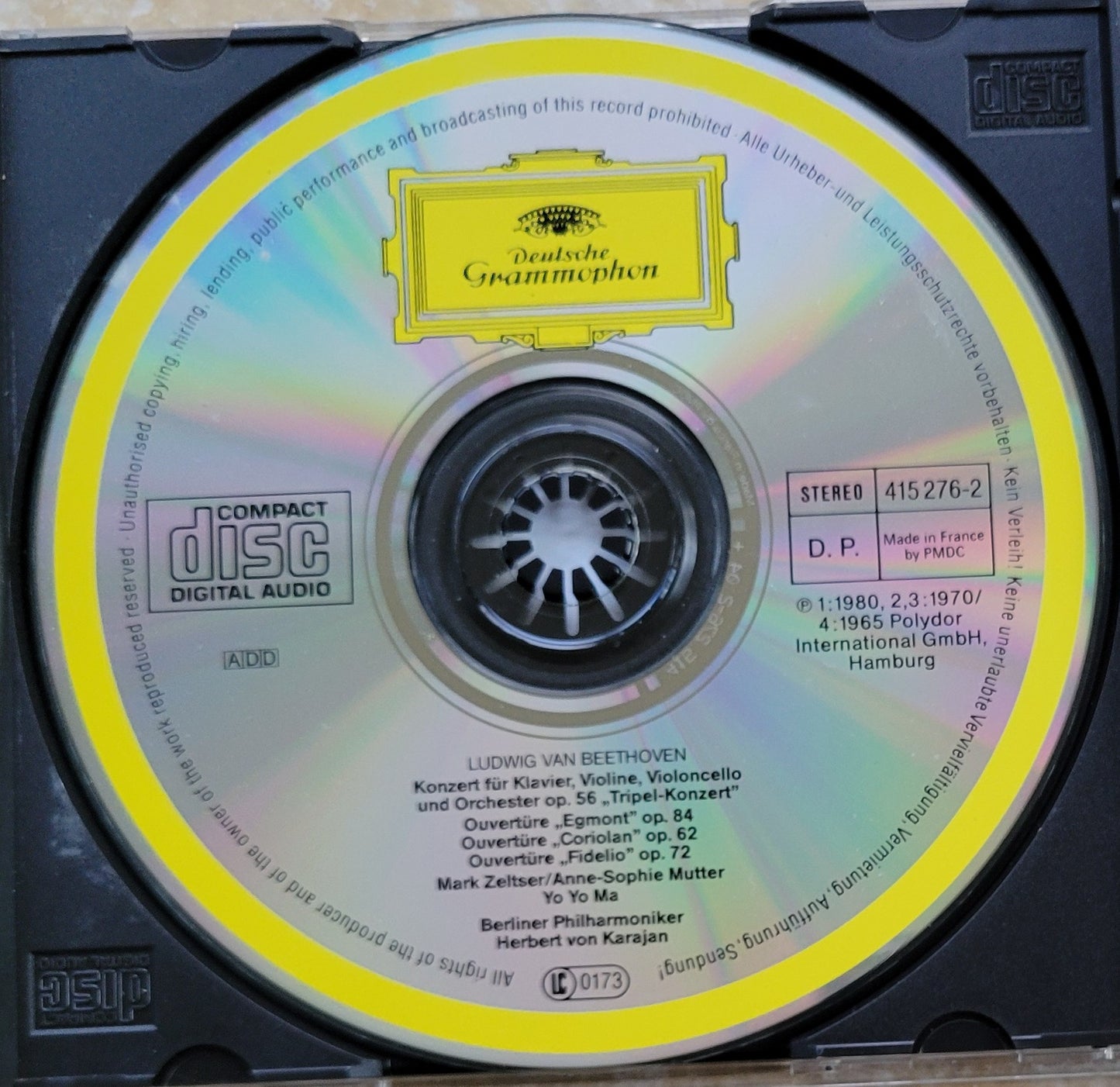 2. Music CD - Beethoven: Triple Concerto, Egmont, Coriolan, Fidelio, 1980