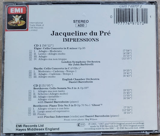 2. Music CD - Jacqueline Du Pre, Impressions, 2 CDs, 1988