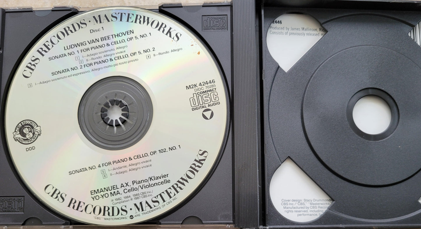 2. Music CD - Beethoven: Sonatas for Piano and Cello, 2 CDs, 1987