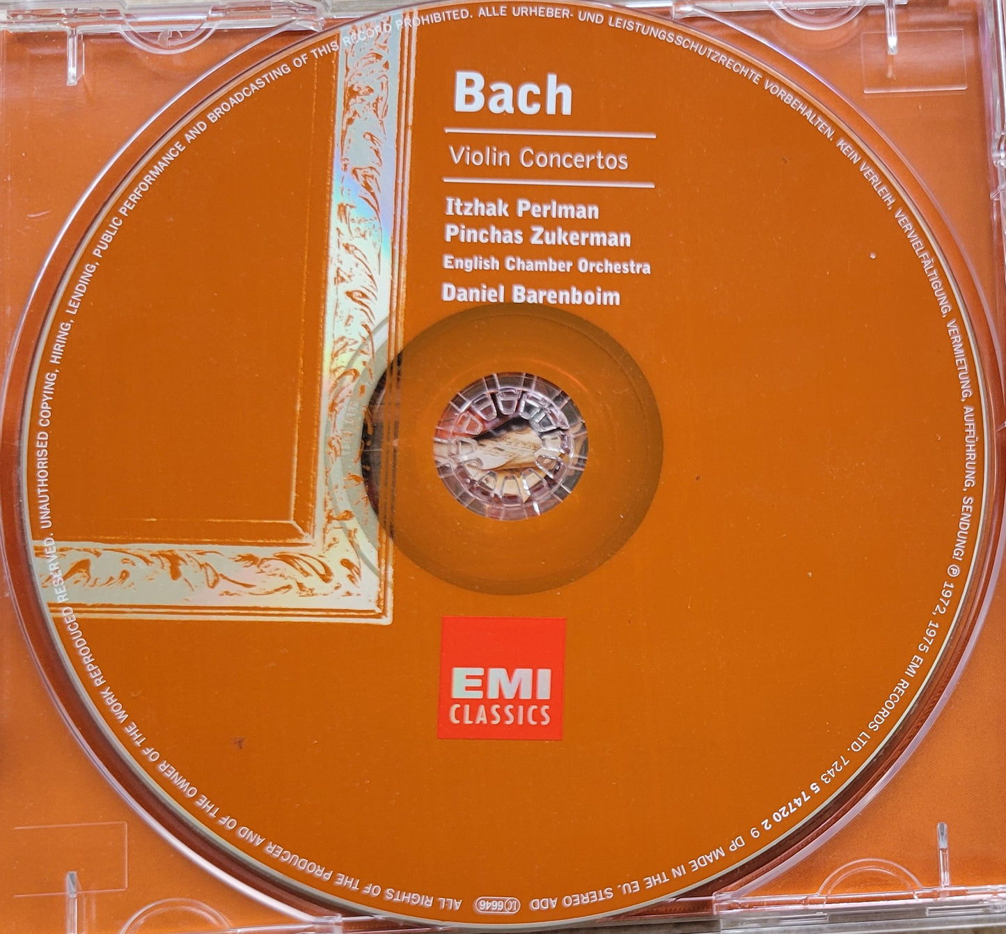 2. Music CD - Bach: Violin Concertos, Itzhak Perlman, Pinchas Zukerman, 2001