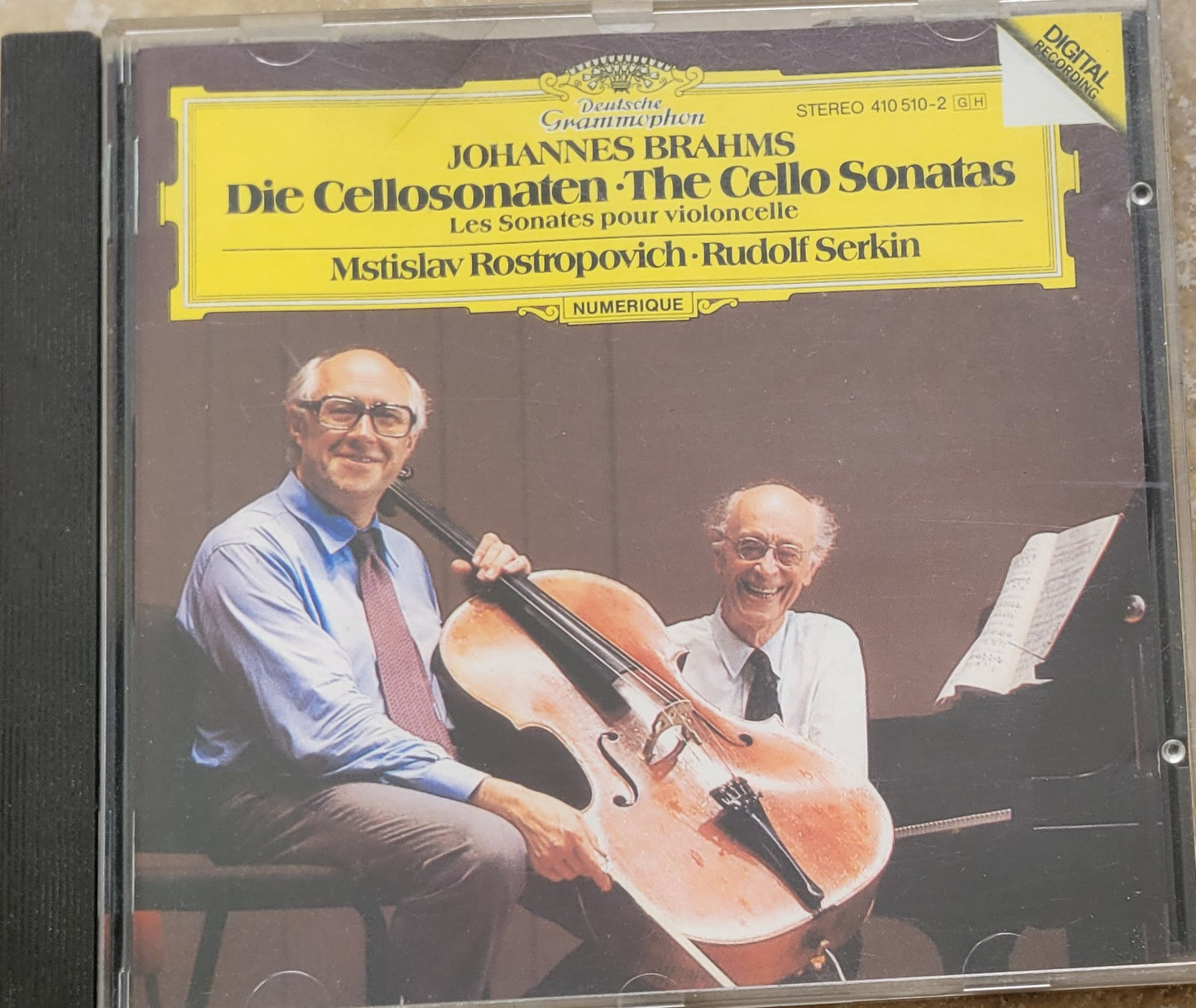 2. Music CD - Johannes Brahms: Cello Sonatas, Rostropovich, Rudolf Serkin, 1983