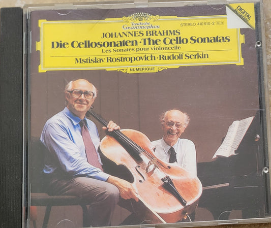2. Music CD - Johannes Brahms: Cello Sonatas, Rostropovich, Rudolf Serkin, 1983