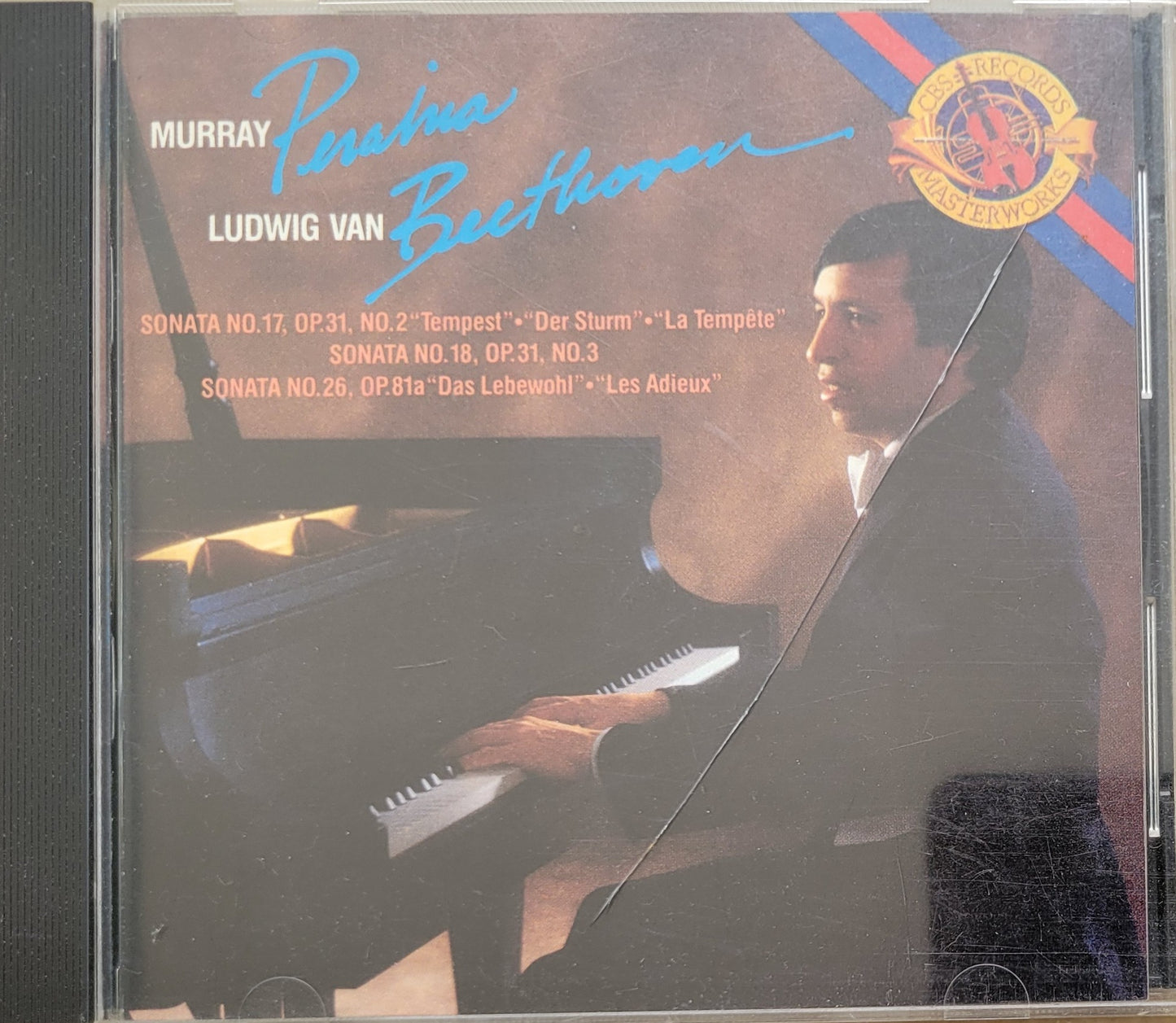 Music CD - Beethoven: Sonatas Nos. 17 "Tempest", 18, 26, Murray Perahia, 1987