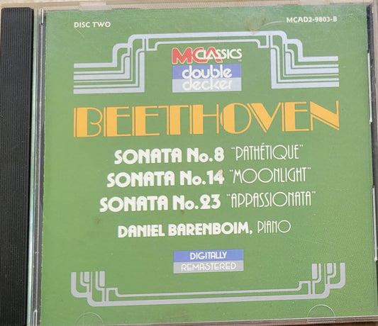 Music CD - Beethoven: Sonatas Nos. 8, 14, 23, Daniel Barenboim, 1988