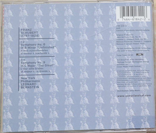 2. Music CD - Schubert: Symphony Nos. 8 & 9, Leonard Bernstein, 1999