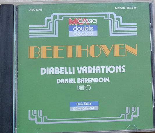 Music CD - Beethoven: Diabelli Variations, Daniel Barenboim, 1988