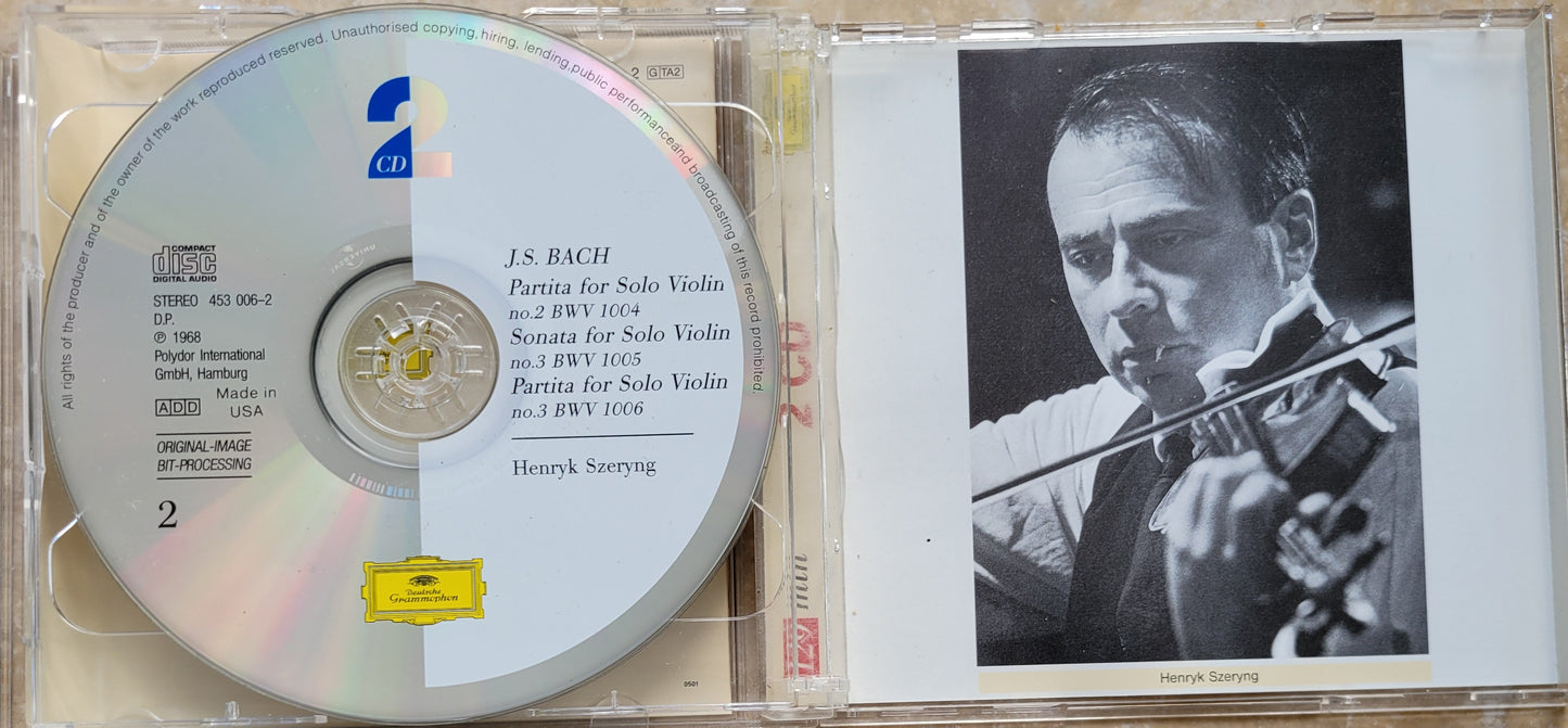 Music CD - Bach: Sonatas &amp; Partitas for Violin, Henryk Szeryng, 2CDs, 1968
