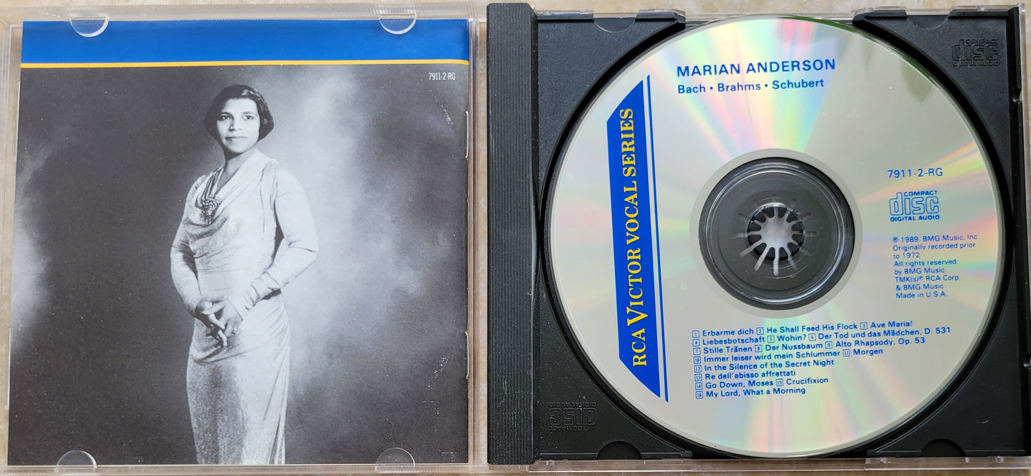 Music CD - Bach, Brahms, Schubert: Marian Anderson, 1989