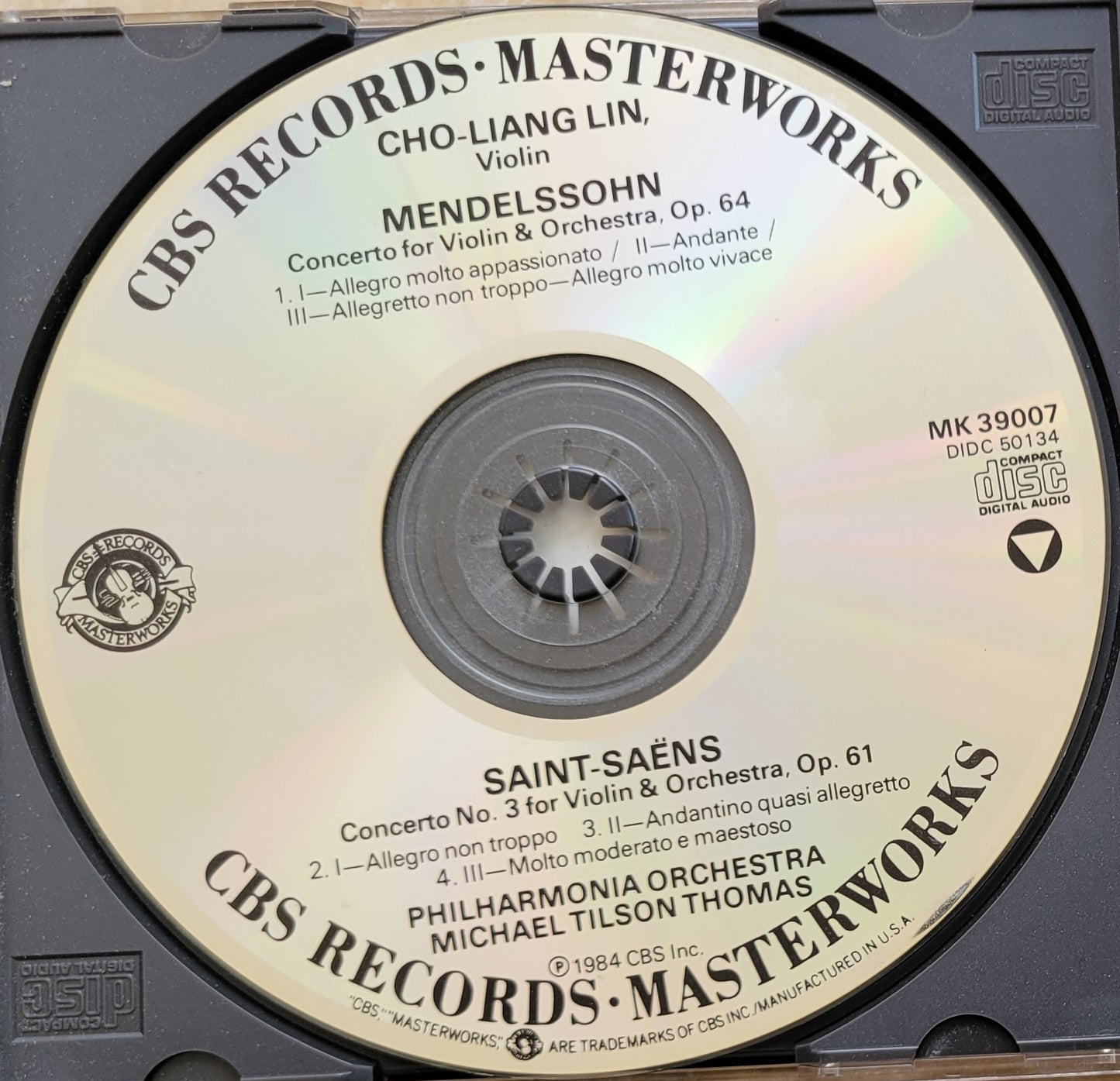 2. Music CD - Mendelssohn: Violin Concerto, Cho Liang Lin, 1984