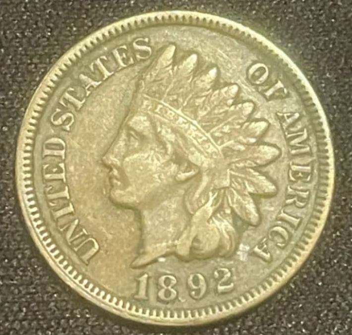 Indian 1892 Head Cent-Extra Fine+ Scarce Better Date #L7820